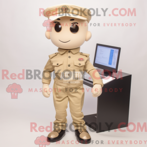 Beige Computer mascot...