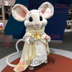 Cream Mouse mascot costume...