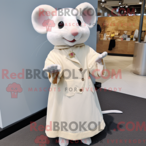 Cream Mouse mascot costume...