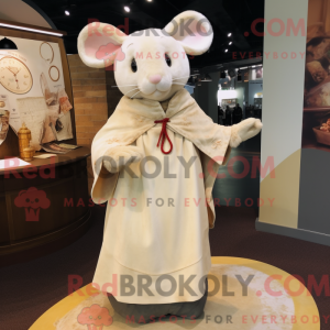 Cream Mouse mascot costume...