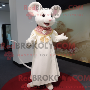 Cream Mouse mascot costume...