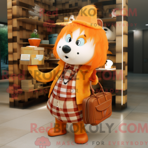 Orange Ermine mascot...