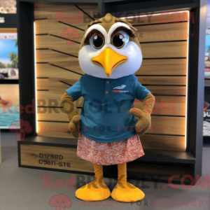 Gold Quail mascot costume...