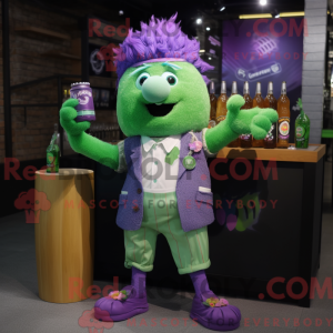 Purple Green Beer mascot...