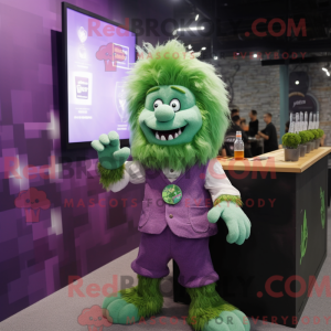 Purple Green Beer mascot...