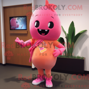 Pink Mango maskot kostume...