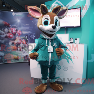 Teal Deer mascotte kostuum...