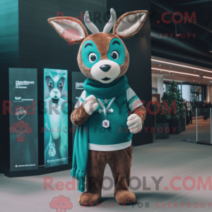 Teal Deer mascotte kostuum...