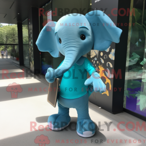 Cyan Elephant mascot...