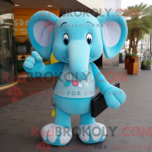 Cyan Elephant mascot...