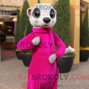 Magenta Meerkat maskot...