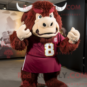 Maroon Bison mascot costume...