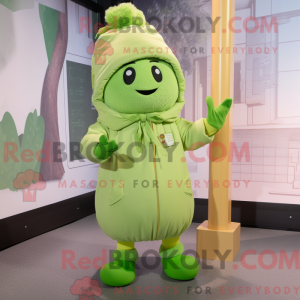 Green Celery mascot costume...