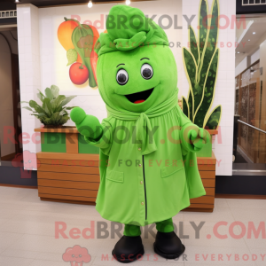 Green Celery mascot costume...