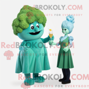 Teal Broccoli mascot...