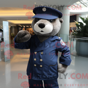 Navy Otter maskot kostume...
