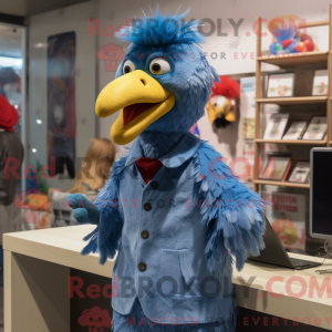 Blaues Huhn Maskottchen...