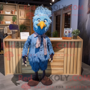 Blå kylling maskot kostume...