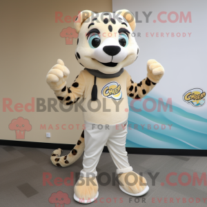 Cream Cheetah maskot...