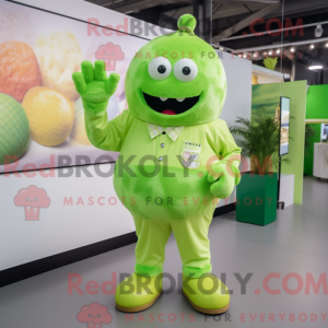 Lime Green Ice Cream mascot...