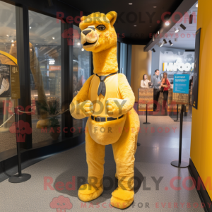 Yellow Camel mascot costume...