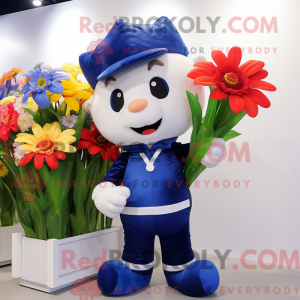 Navy Bouquet Of Flowers...