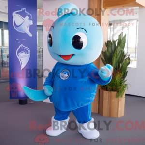 Figura de máscara azul de...