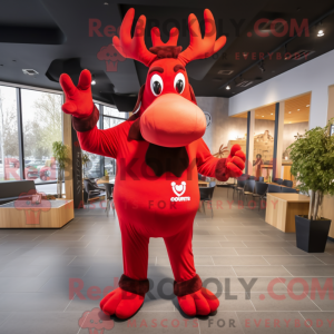 Red Moose-maskotdraktfigur...