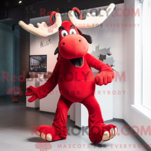 Red Moose-maskotdraktfigur...