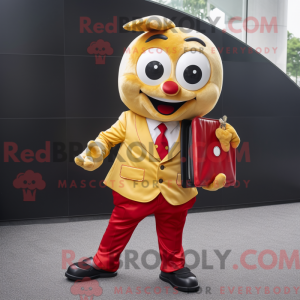Gold Cherry maskot kostume...
