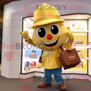 Gold Cherry mascot costume...