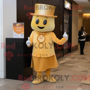 Gold Apricot mascot costume...