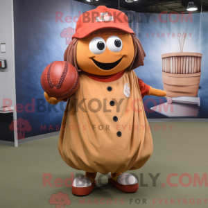 Rust Baseball Ball mascot...