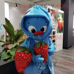 Blue Strawberry mascot...