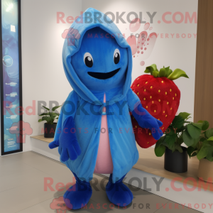 Blue Strawberry mascot...