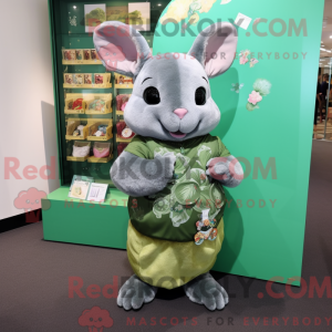 Grøn Chinchilla maskot...