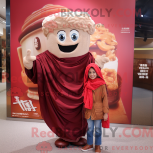 Maroon Ramen mascot costume...