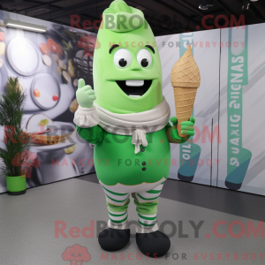 Olive Ice Cream Cone mascot...