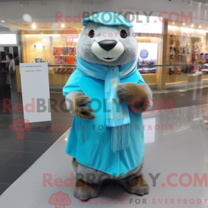 Sky Blue Marmot mascot...