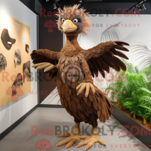 Brun Archaeopteryx maskot...