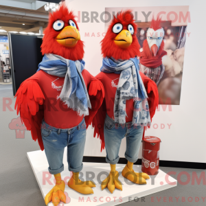 Red Hens maskot kostume...