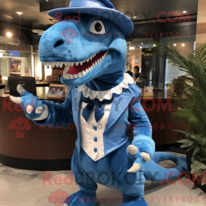 Blue Tyrannosaurus mascot...