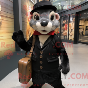 Black Weasel mascot costume...
