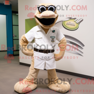 Cream Titanoboa-maskot...