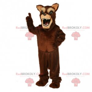 Mascotte animaux de la foret - Loup marron - Redbrokoly.com