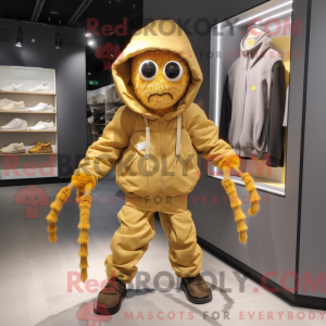 Gold Spider mascot costume...