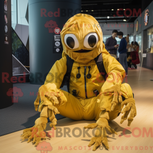 Gold Spider mascot costume...