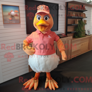 Peach Hens mascot costume...