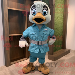 Teal Gosling Maskottchen...