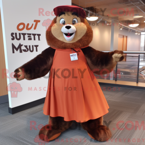 Rust Marmot maskot kostume...